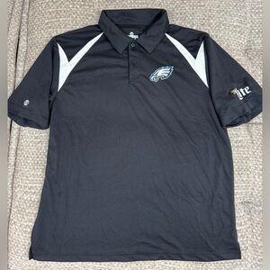NWOT Holloway Philadelphia Eagles Miller Lite Dry-Excel Polo Black Large RARE
